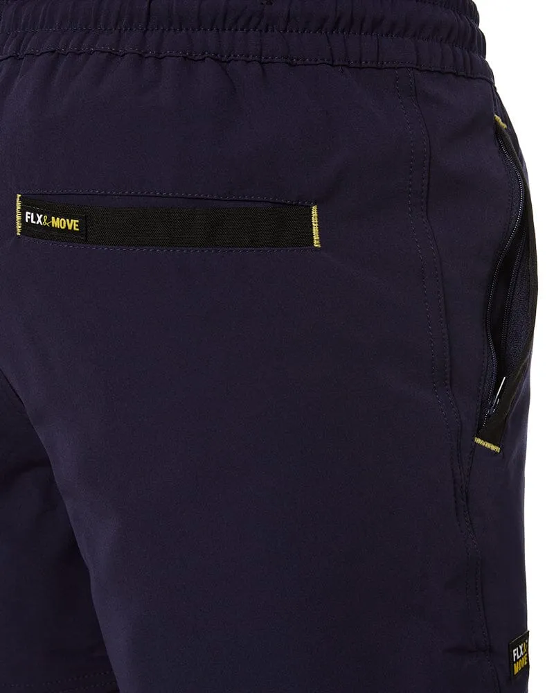 Tradies Flex And Move 4-Way Stretch Elastic Short 4 Value Pack - Navy