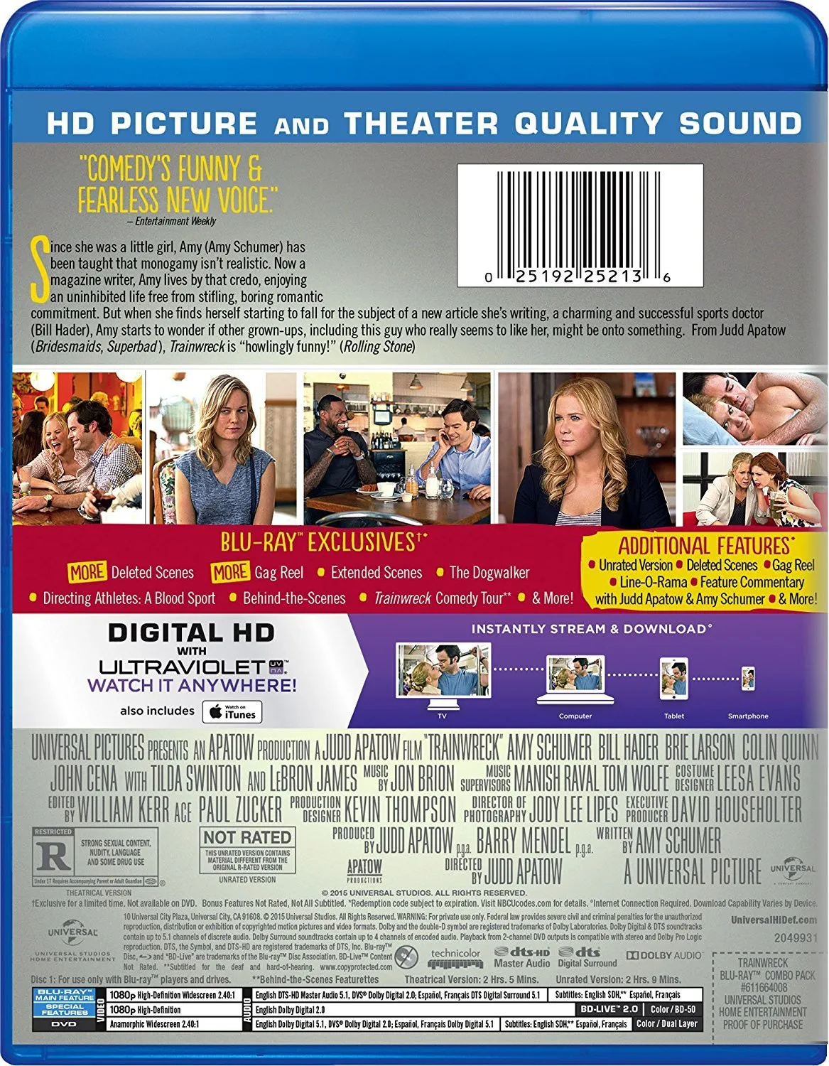 Trainwreck Blu-Ray   DVD   Digital HD (2-Disc Set) (Free Shipping)