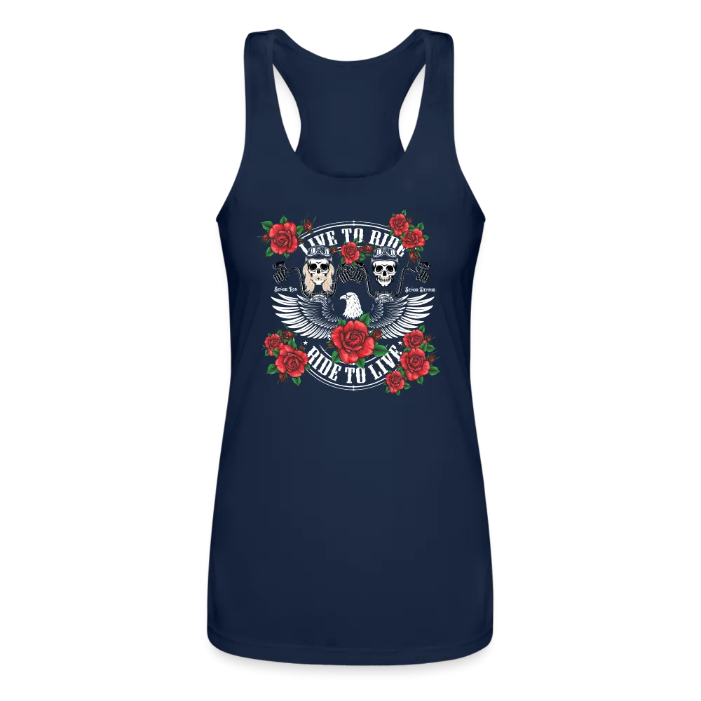 Tribute T - Women’s Performance Racerback Tank Top - Sunshine Family