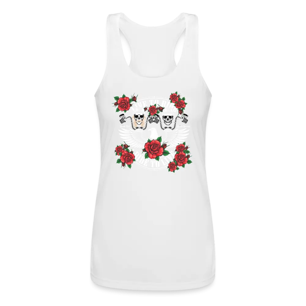 Tribute T - Women’s Performance Racerback Tank Top - Sunshine Family