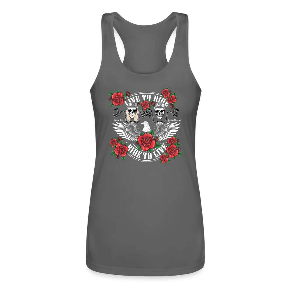 Tribute T - Women’s Performance Racerback Tank Top - Sunshine Family