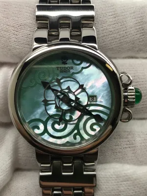 Tudor Clair de Rose 35400 Emerald Green Dial Automatic Women's Watch