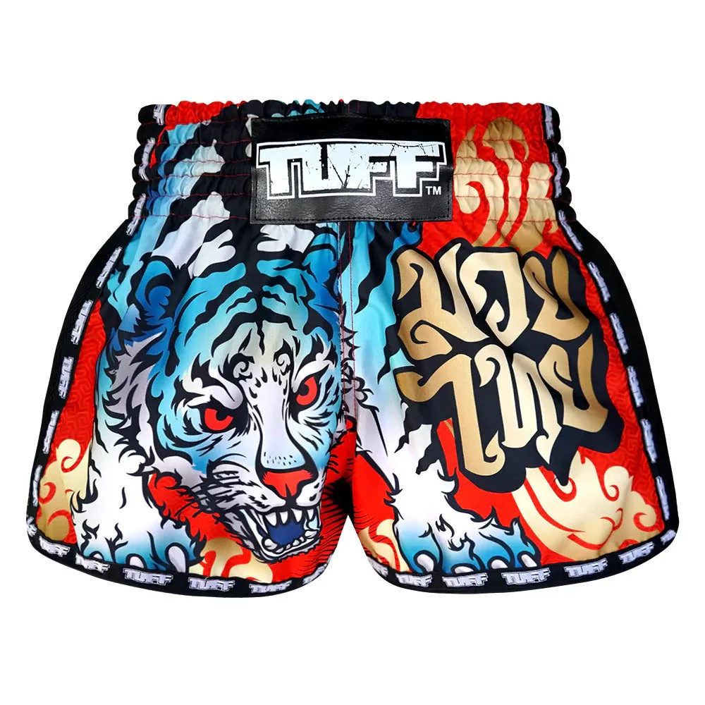 TUFF Kids Retro Style Shorts - Cruel Tiger Blue