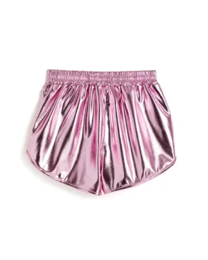 TWEEN LIGHT PINK METALLIC SHORTS