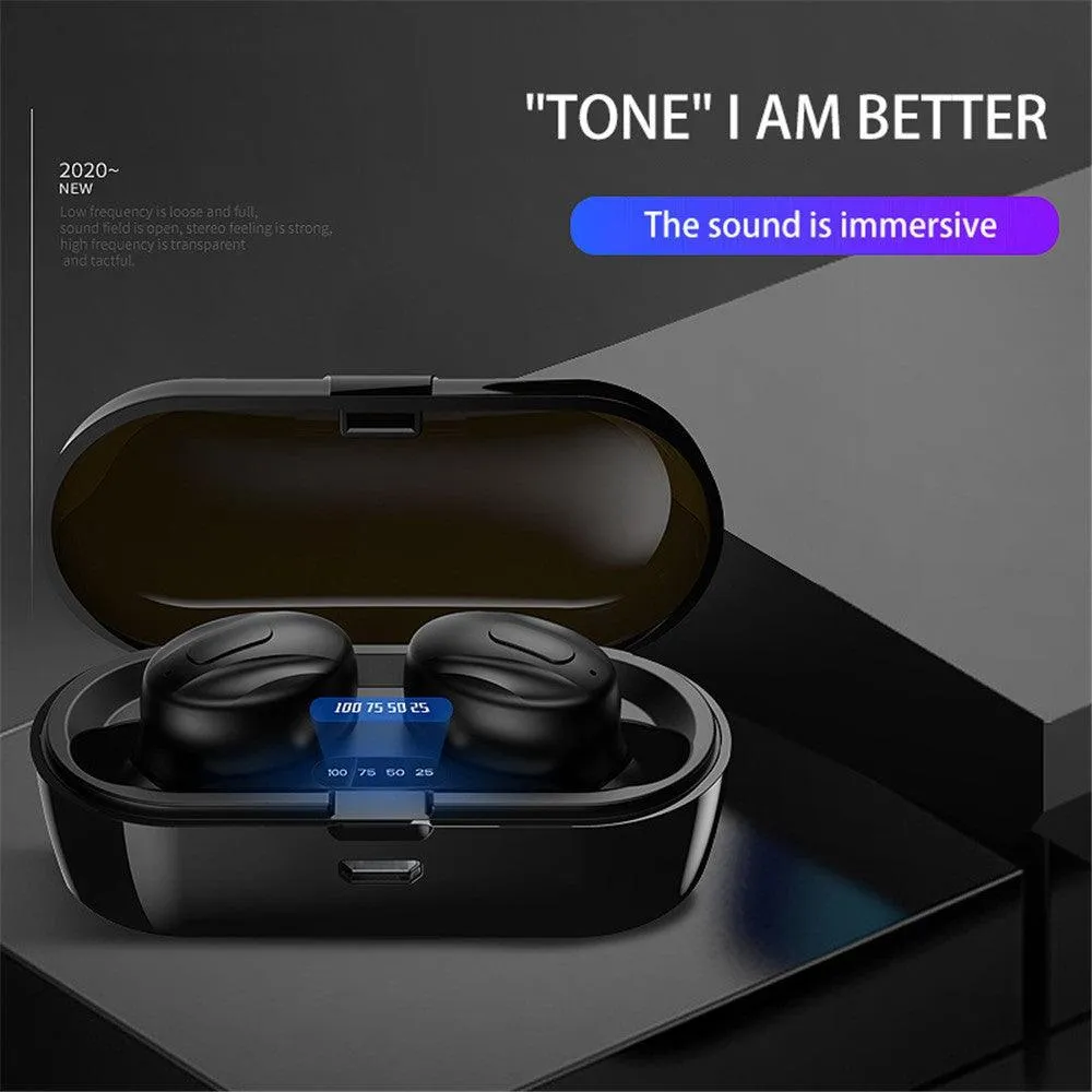 TWS Wireless Bluetooth Headphones 5.0 Earphones With Microphone Sport Waterproof