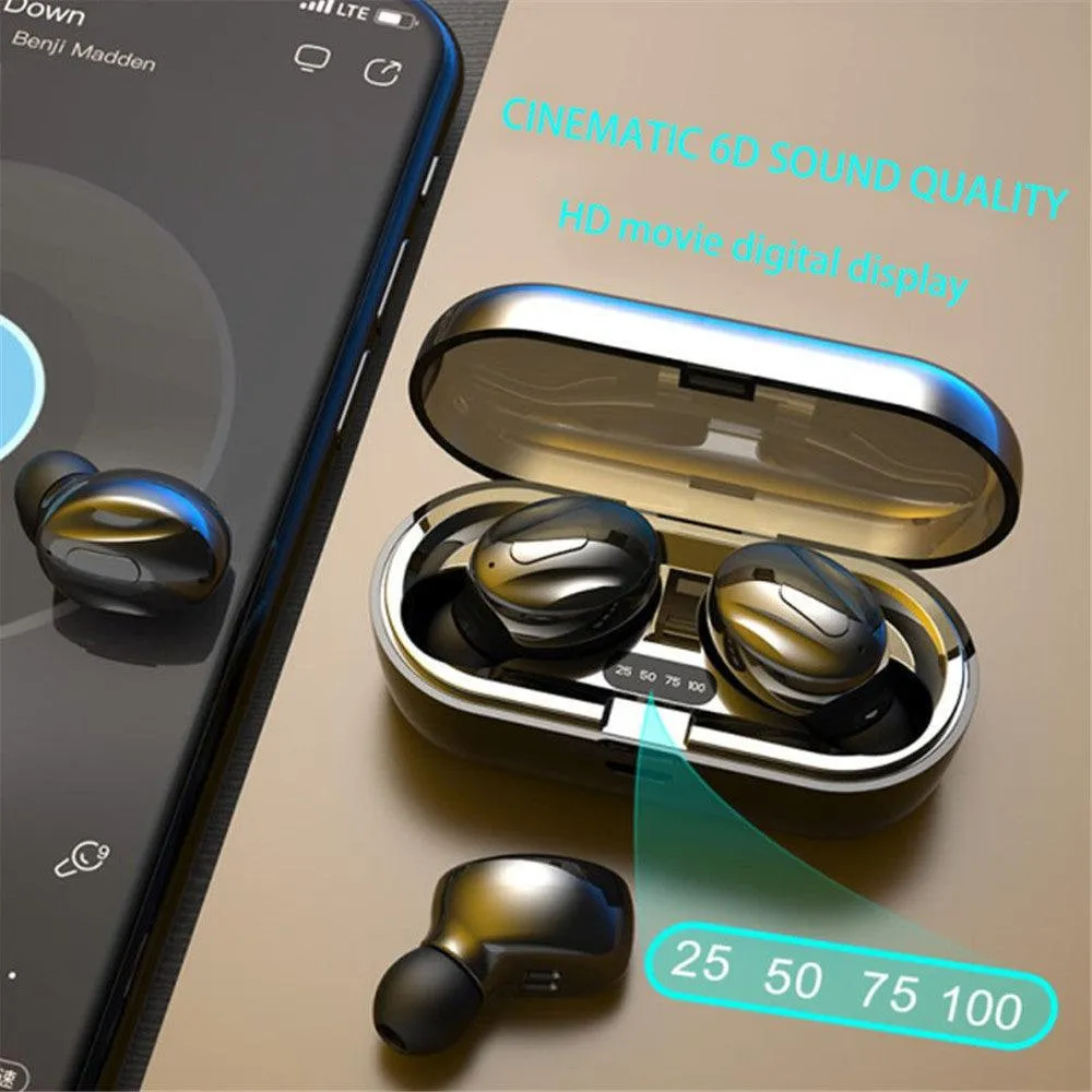 TWS Wireless Bluetooth Headphones 5.0 Earphones With Microphone Sport Waterproof