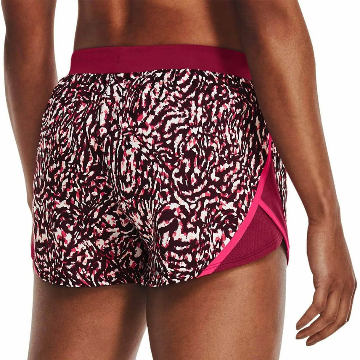 Under Armour Fly By 2.0 Printed Womens Running Shorts - Pink