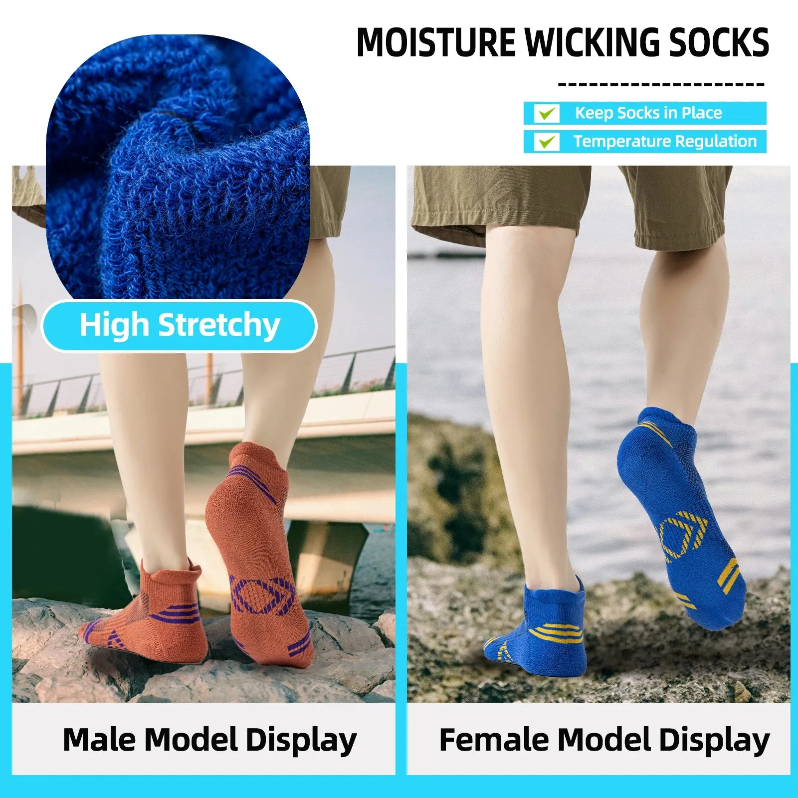 Unisex Moisture Wicking Compression Socks