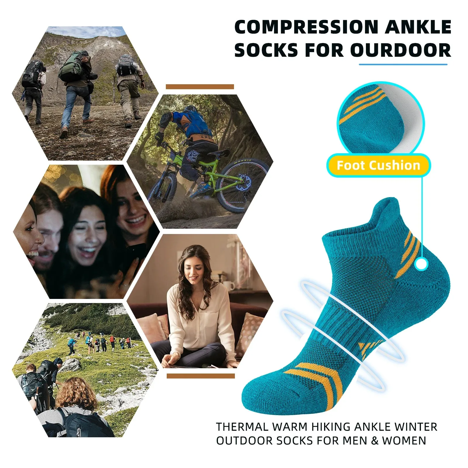 Unisex Moisture Wicking Compression Socks
