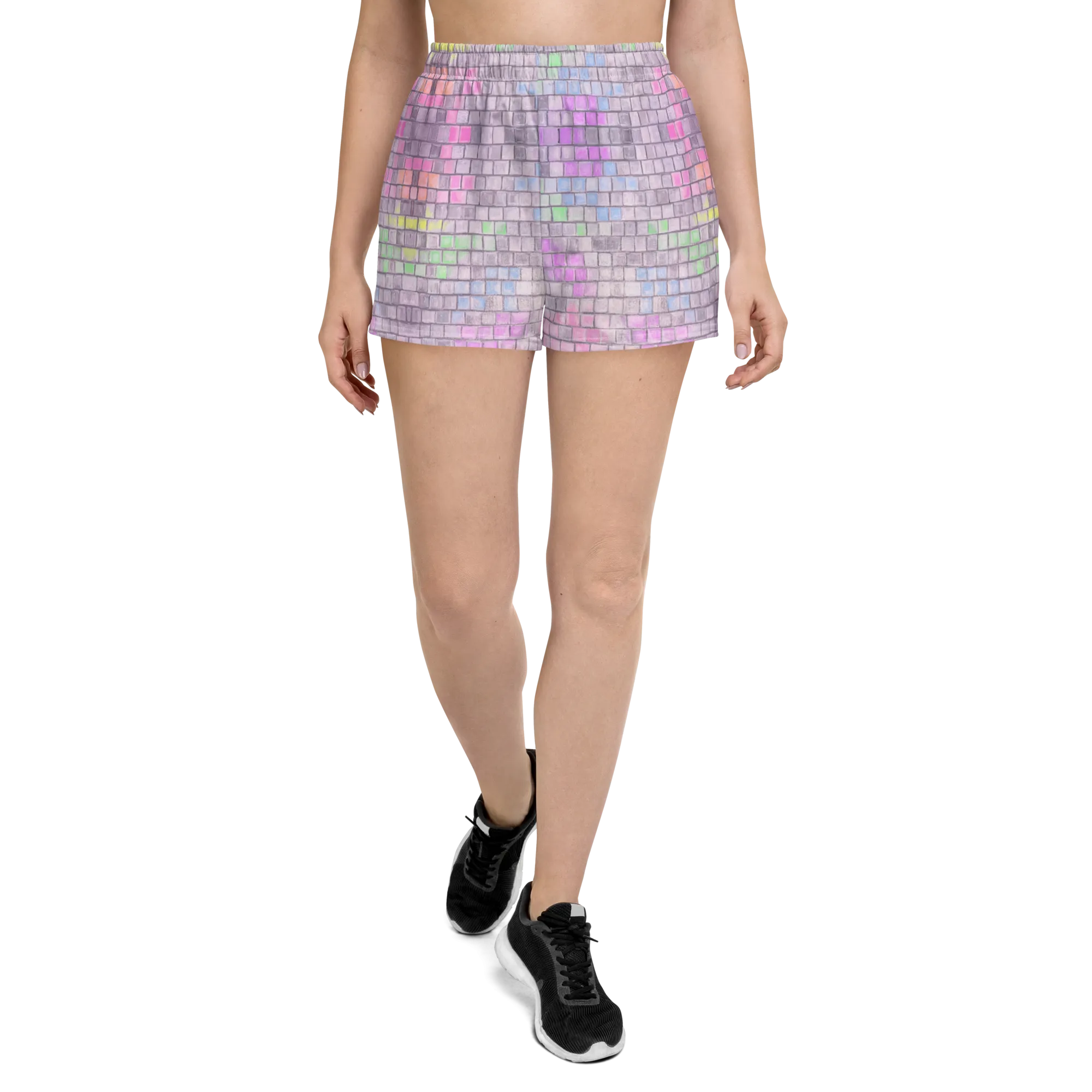 Unisex Running Shorts (Recycled Material)- "Disco Kitty" Design