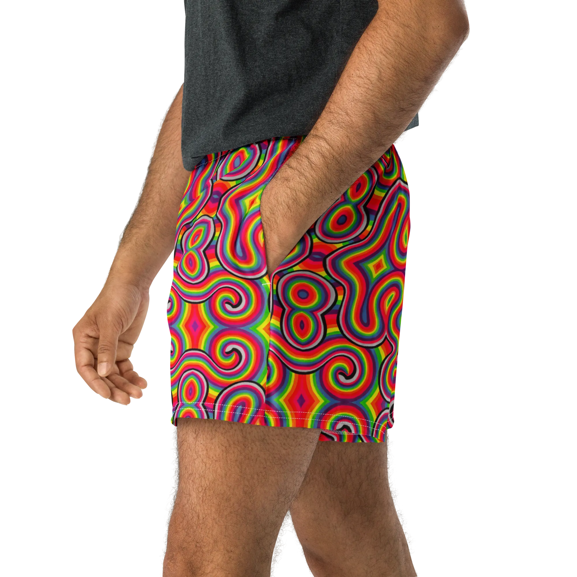 Unisex Running Shorts (Recycled Material)- "Dopamine" Design