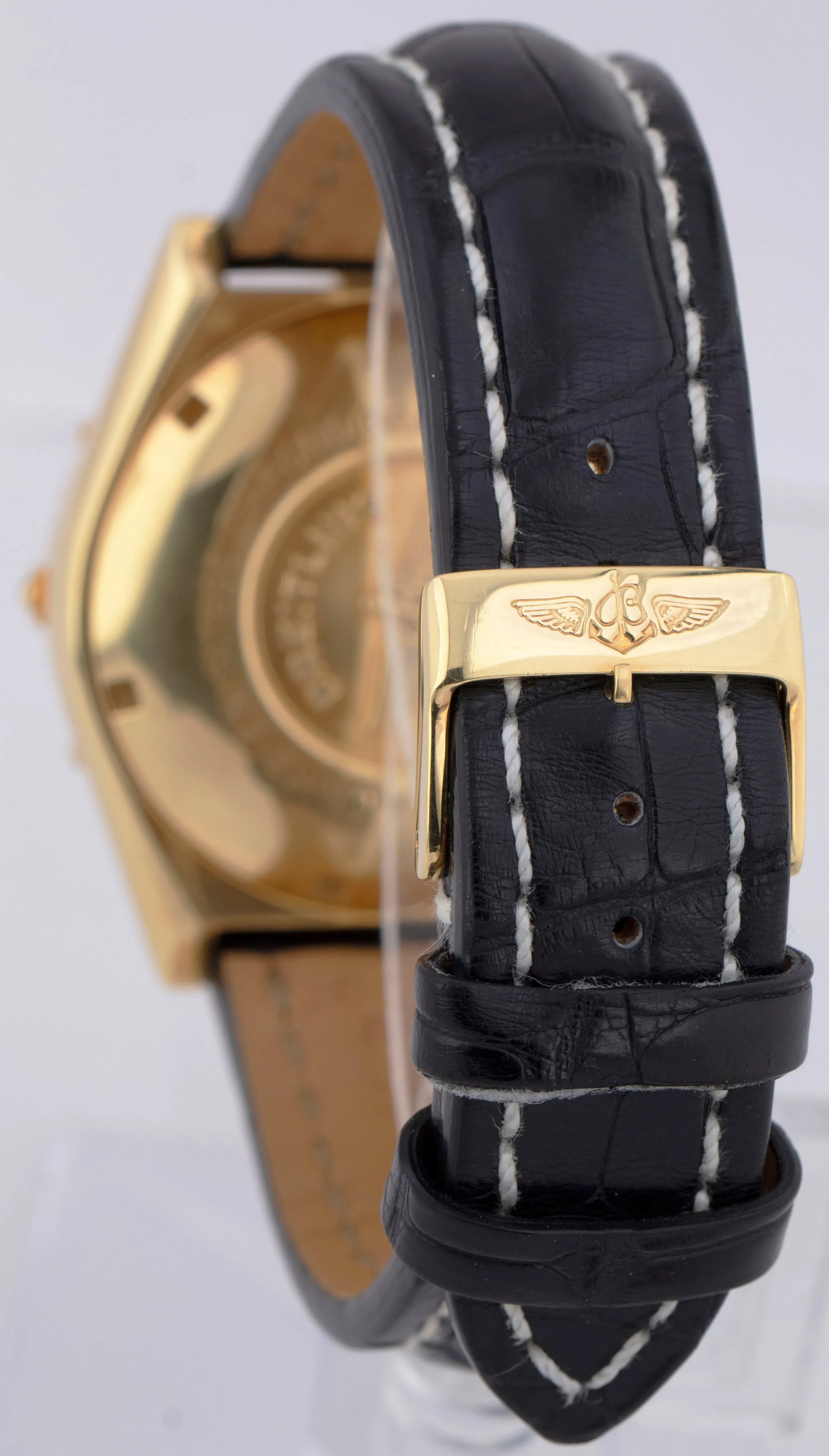 UNPOLISHED Breitling Chronomat White 40mm K13048 18K Yellow Gold Chronograph BOX