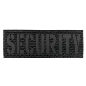 uuKen Security Patch Reflective Laser Cut 4"×1.4" for Vests Jackets Clothing Bags Backpacks with Hook and Loop (RF BlackS 4"×1.4")