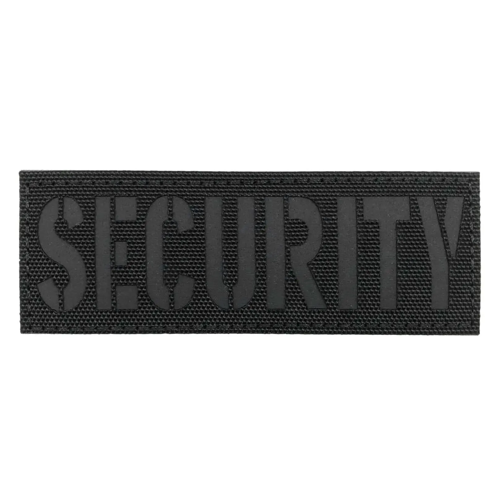 uuKen Security Patch Reflective Laser Cut 4"×1.4" for Vests Jackets Clothing Bags Backpacks with Hook and Loop (RF BlackS 4"×1.4")