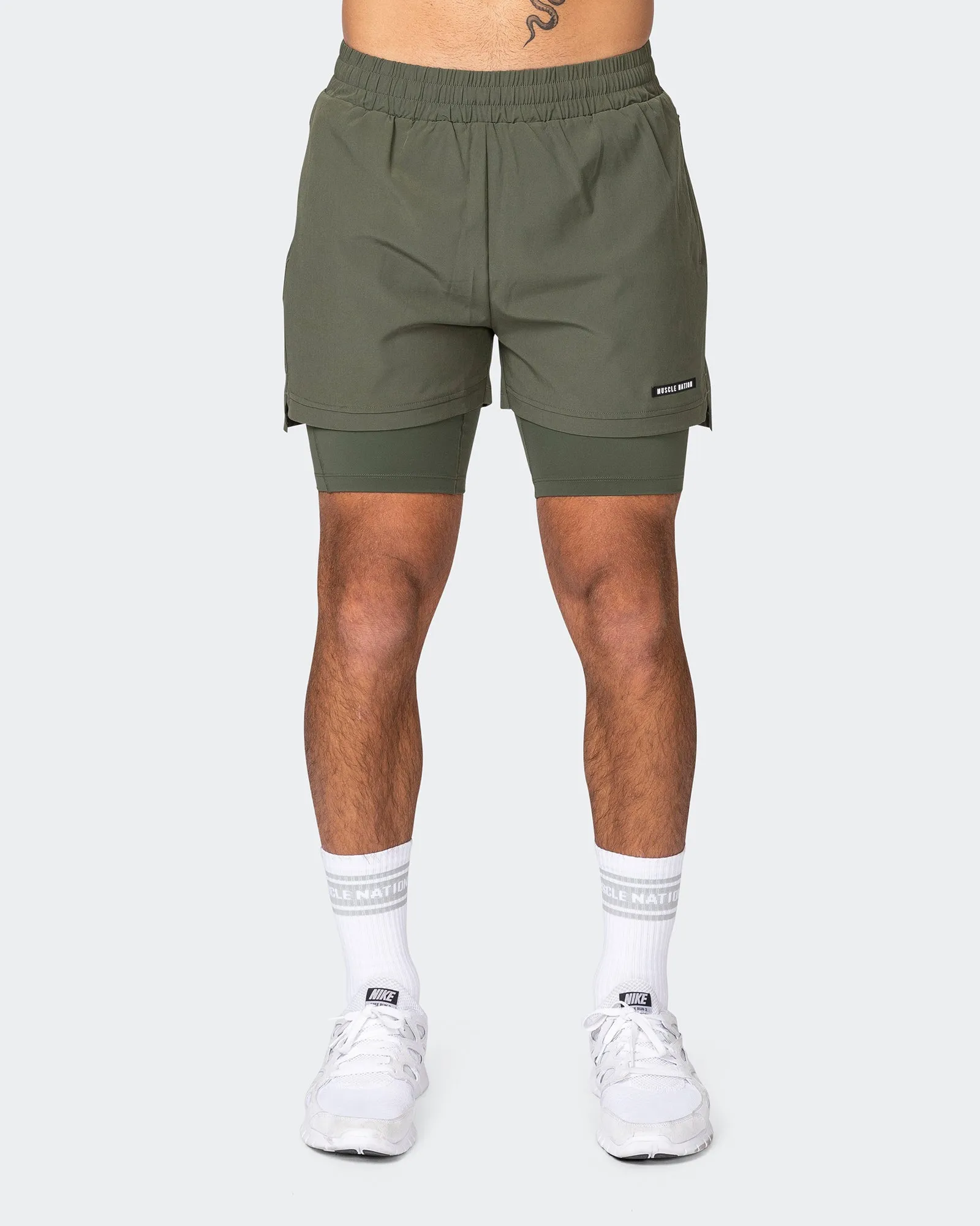 Vigour Training 3" Shorts - Dark Khaki