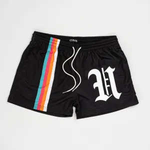 Vintage Stripe Shorts - Black