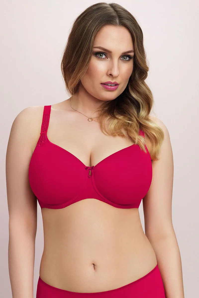 Virginia Spacer T-Shirt Bra - Ruby