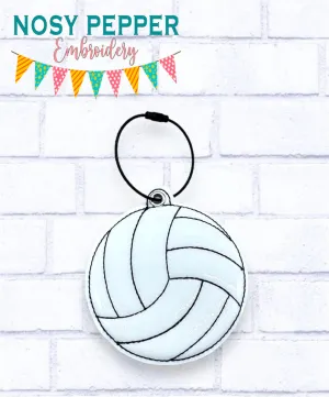 Volleyball Puff bookmark/ornament/bag tag machine embroidery design DIGITAL DOWNLOAD