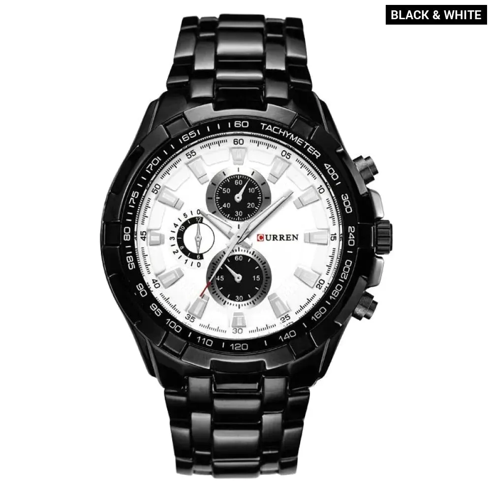 Watches Men Fashion&casual Quartz Wristwatches Classic Analog Sports Steel Band Clockes