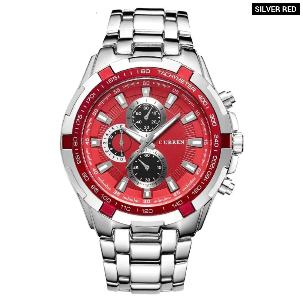 Watches Men Fashion&casual Quartz Wristwatches Classic Analog Sports Steel Band Clockes
