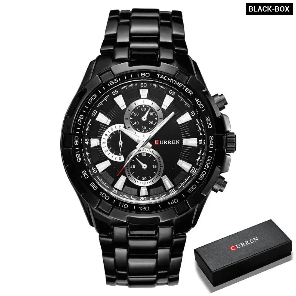 Watches Men Fashion&casual Quartz Wristwatches Classic Analog Sports Steel Band Clockes