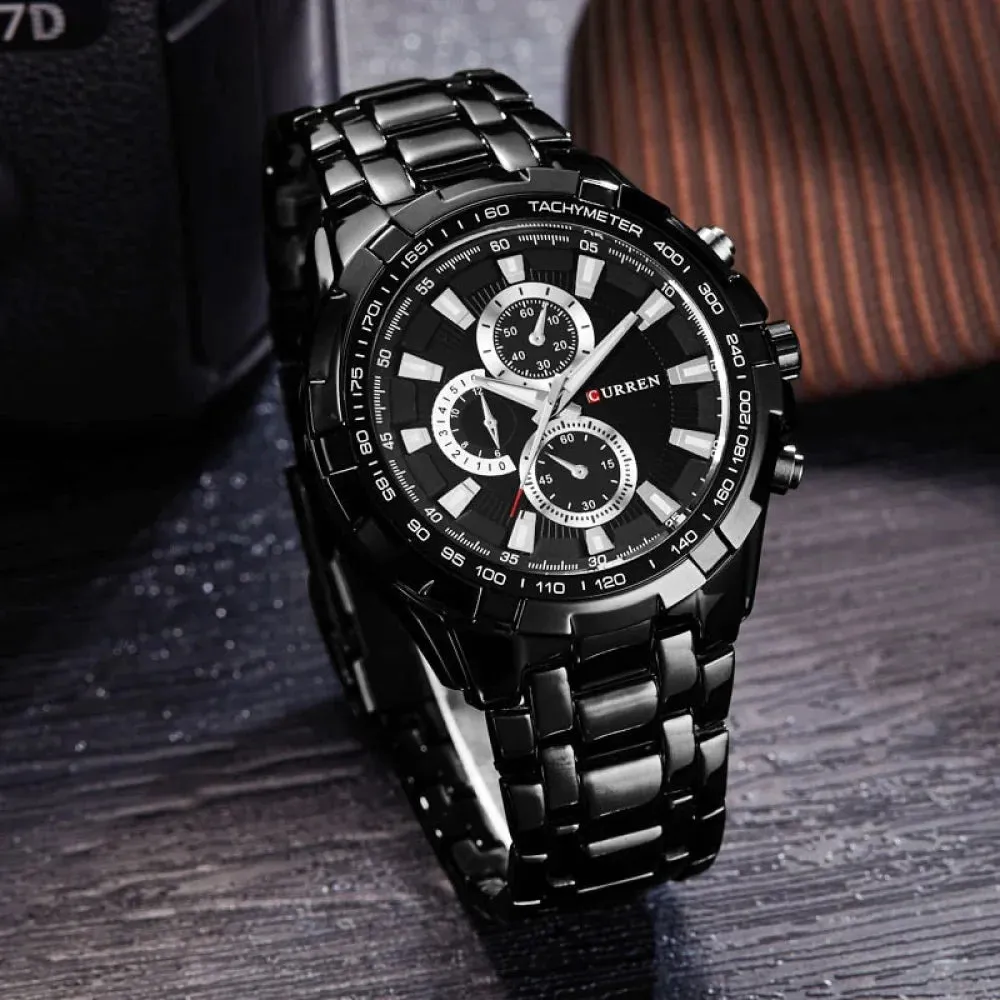 Watches Men Fashion&casual Quartz Wristwatches Classic Analog Sports Steel Band Clockes
