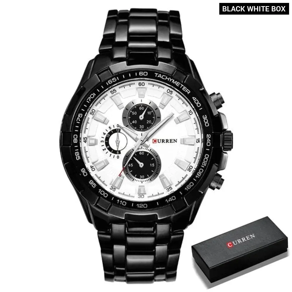 Watches Men Fashion&casual Quartz Wristwatches Classic Analog Sports Steel Band Clockes