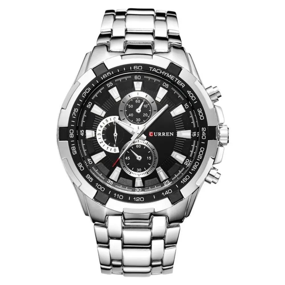 Watches Men Fashion&casual Quartz Wristwatches Classic Analog Sports Steel Band Clockes