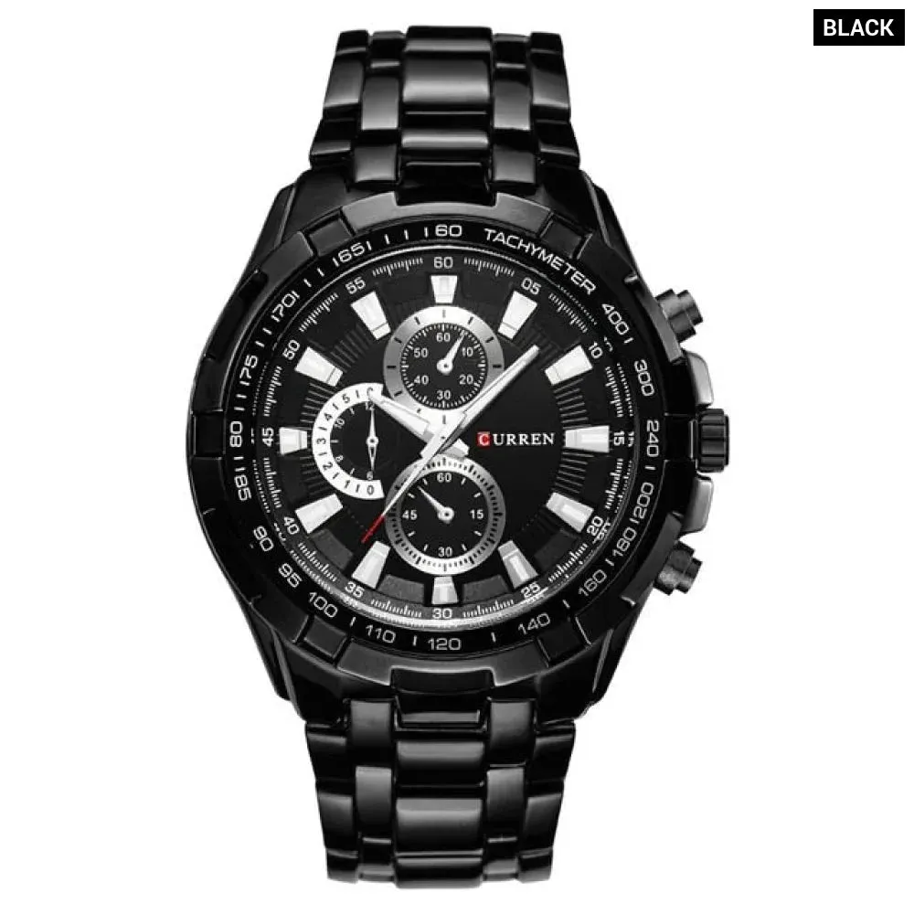 Watches Men Fashion&casual Quartz Wristwatches Classic Analog Sports Steel Band Clockes