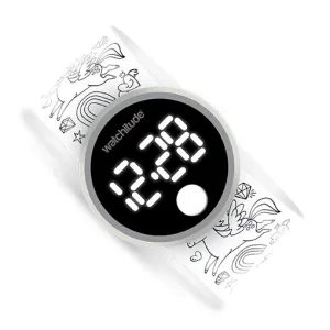 Watchitude Unicorn World Color Me Digital Slap Watch