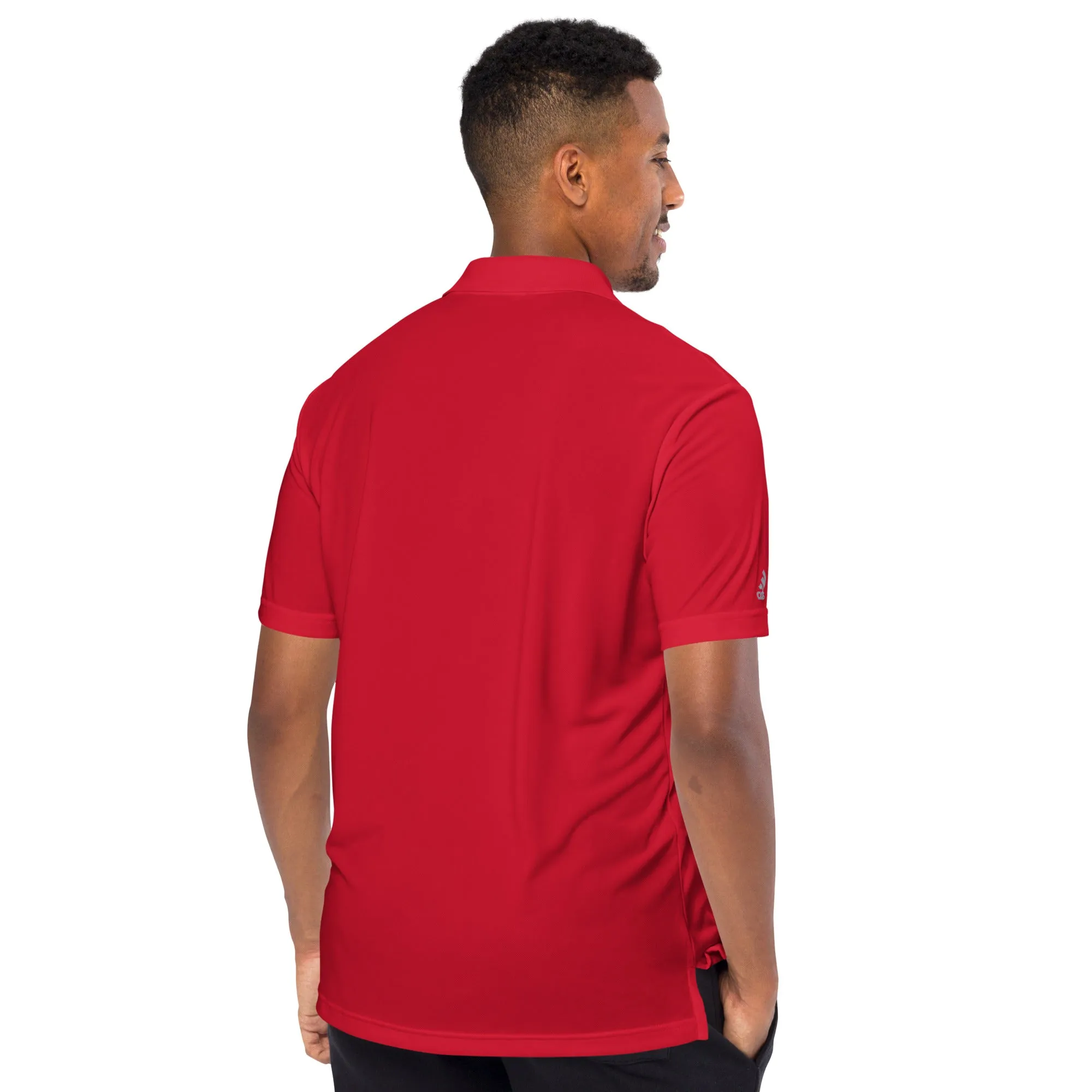 White Stick and Rat River Rat adidas performance polo shirt