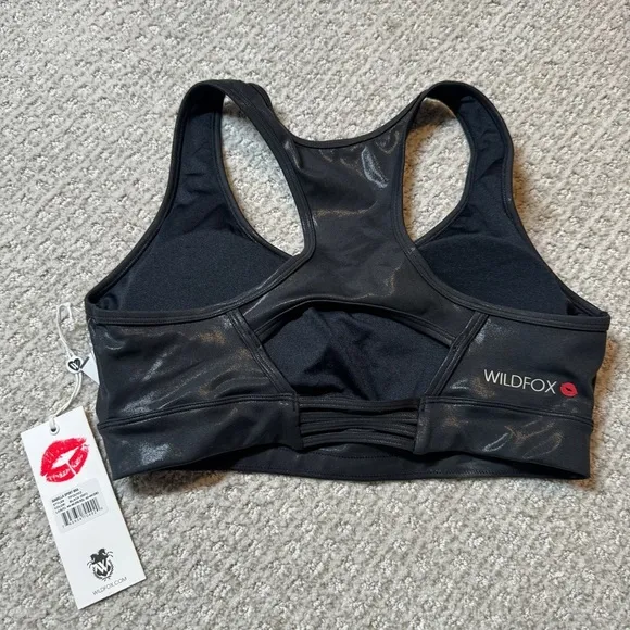 Wildfox Women's‎ Black Pullover Racerback Isabella Sports Bra NWT