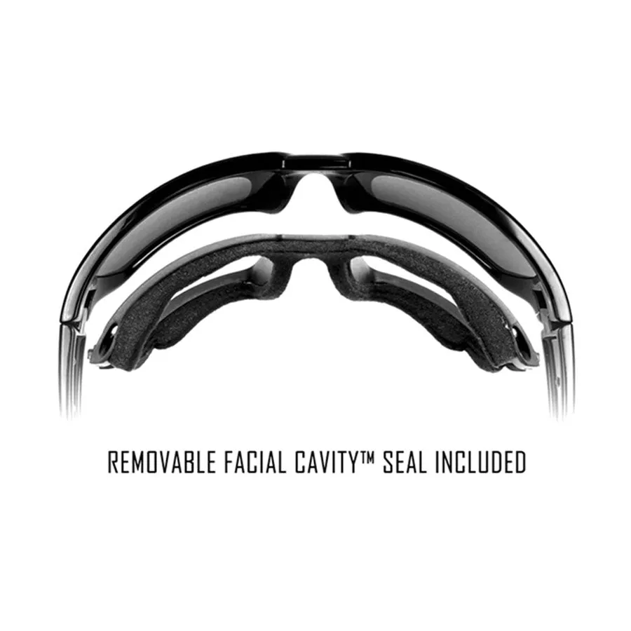 Wiley X AirRage Captivate Polarised Blue Lens w/ Gloss Black Frame