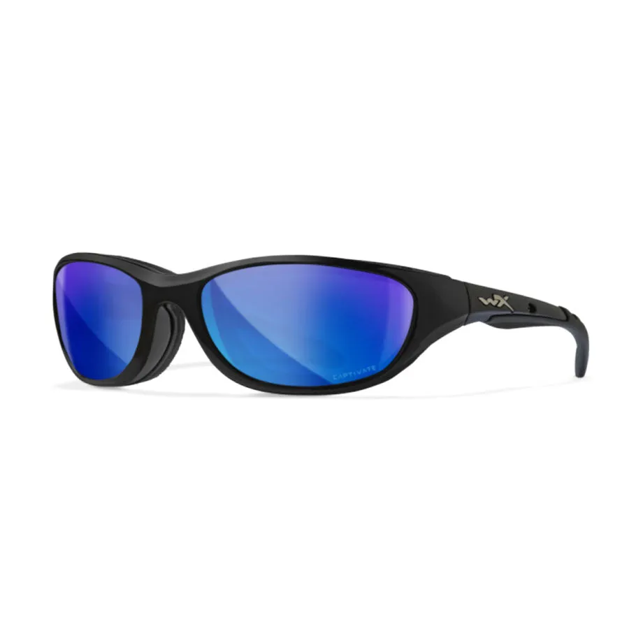 Wiley X AirRage Captivate Polarised Blue Lens w/ Gloss Black Frame