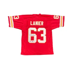 Willie Lanier Signed Custom Red Football Jersey with "HOF 86"