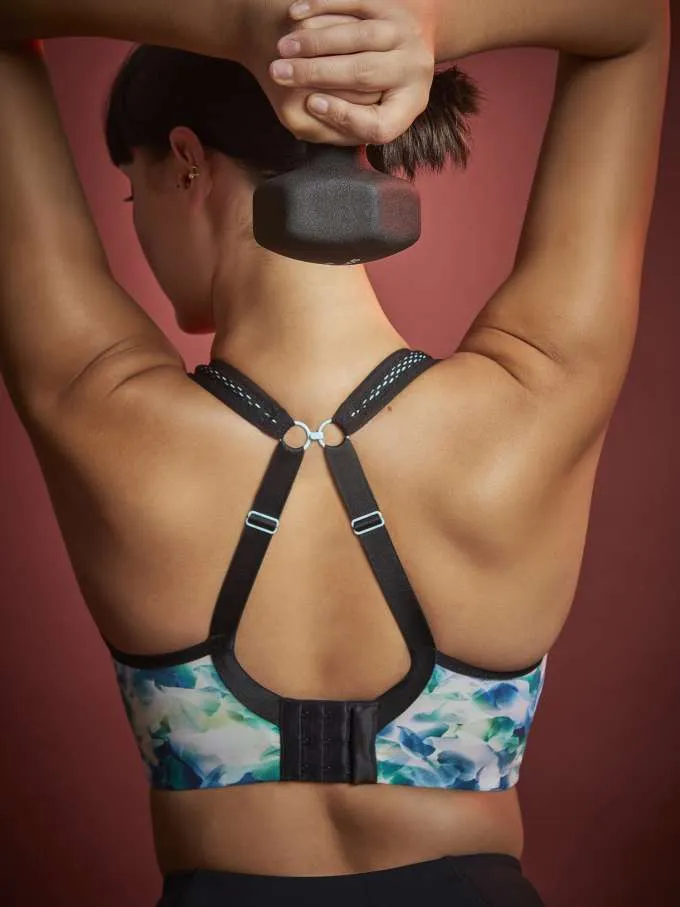 Wired Sports Bra In Digital Bloom - Panache