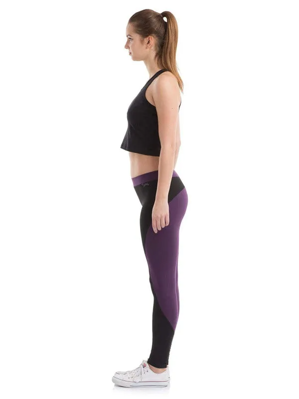 Women Black Solid Tights Aero Sprinter BK-PU