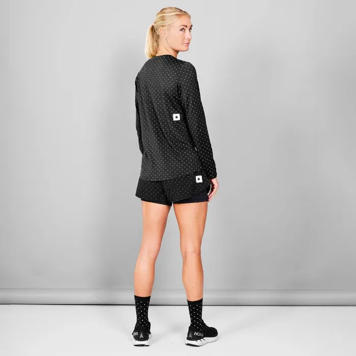 Women Polka 2 In 1 Pace Shorts 3" | Reflective Black