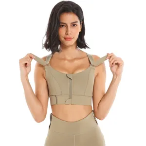 Women Sports Bras Front Zipper