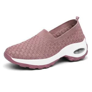 Women Wedge Sneakers Outdoor Air Cushion Sports Shoes Slip-on Socks Footwear