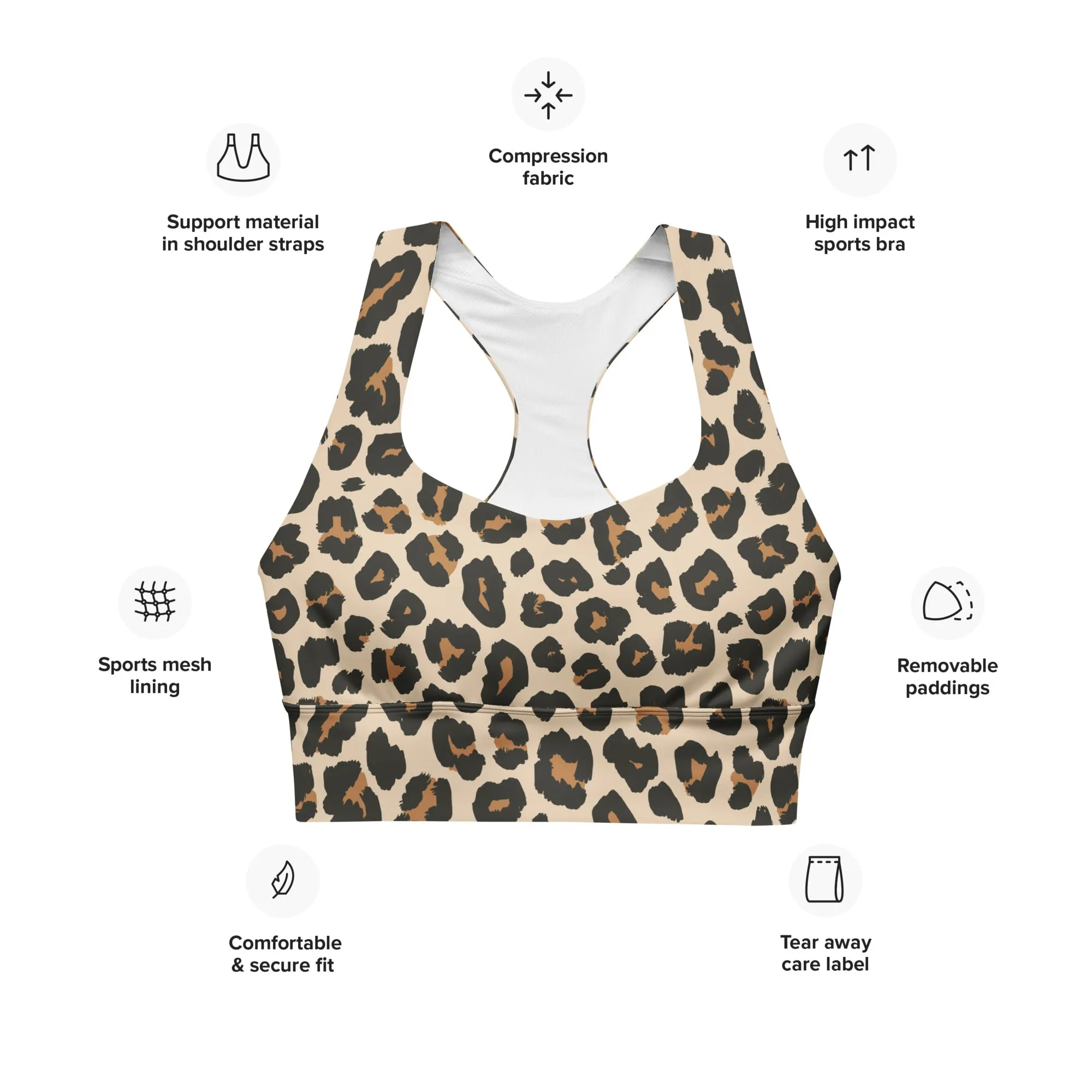 Women's Cheetah Sports Bra