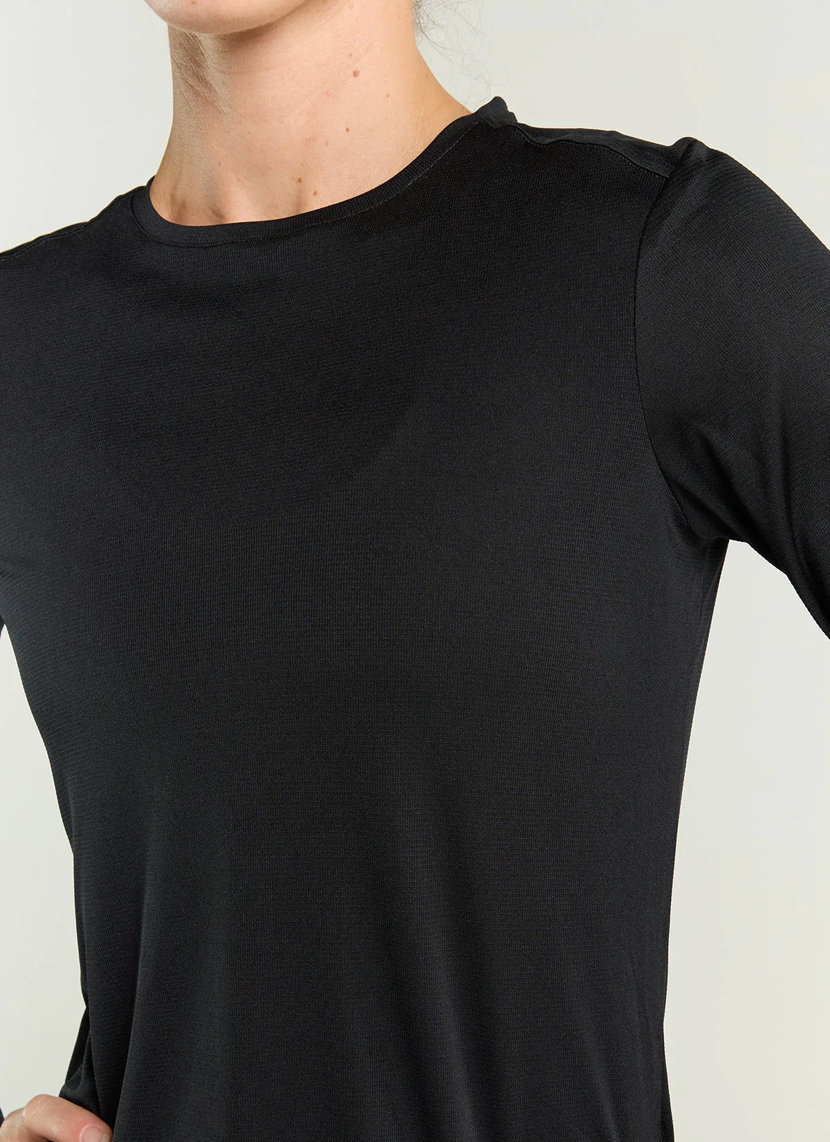 Women's Dry LS Tee - Black Reflective