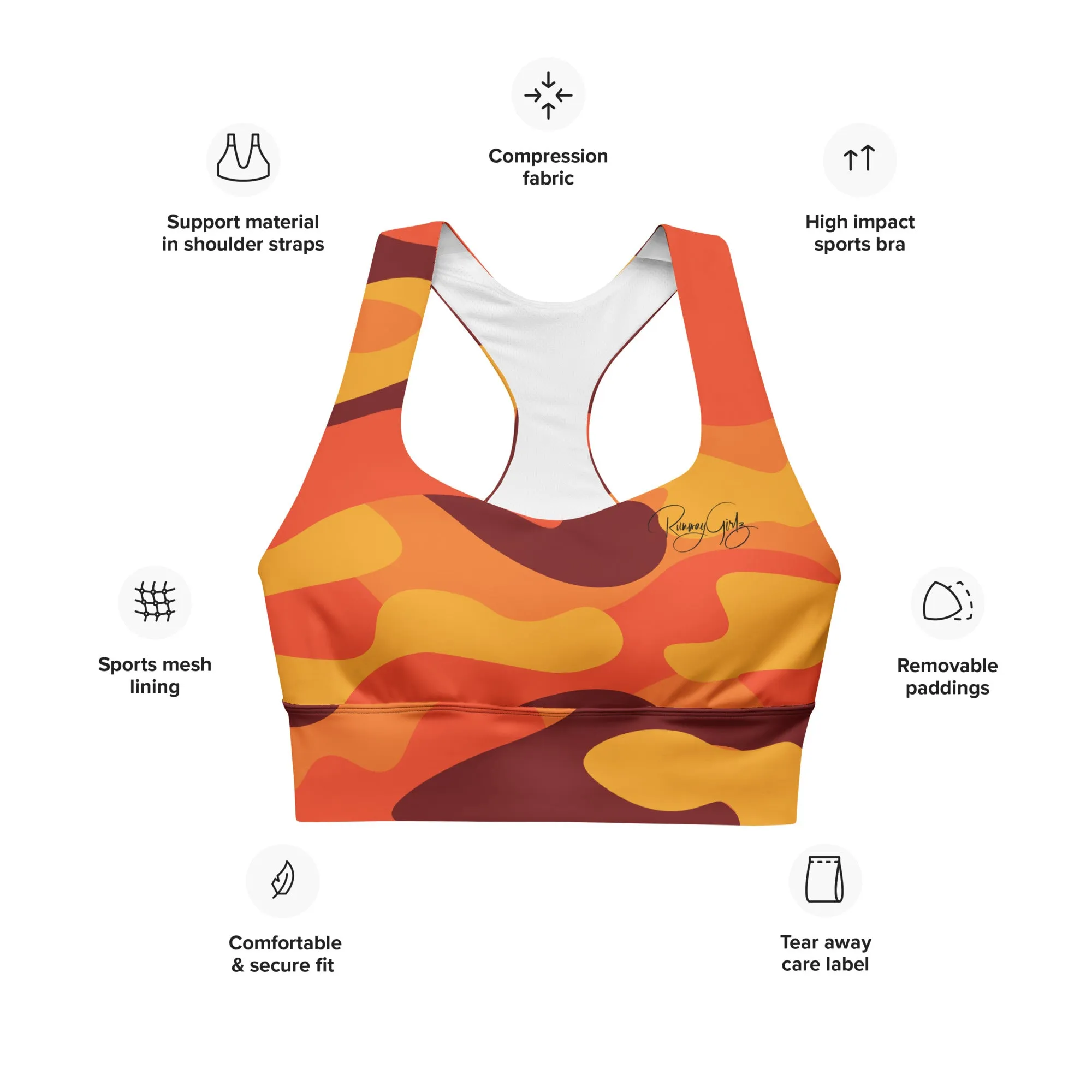 Women's Fall Camouflage Sports Bra