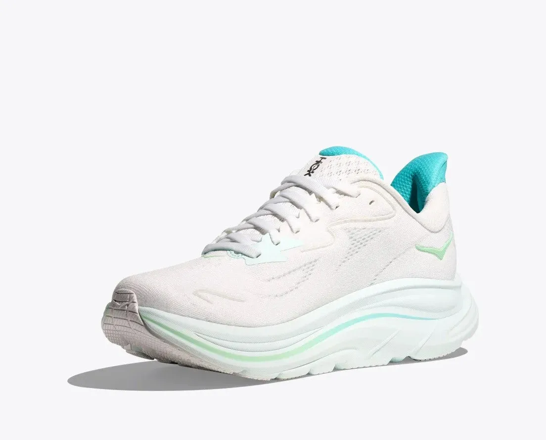 Women's Hoka Clifton 101162050WTCL Color:  White/Cielo Blue