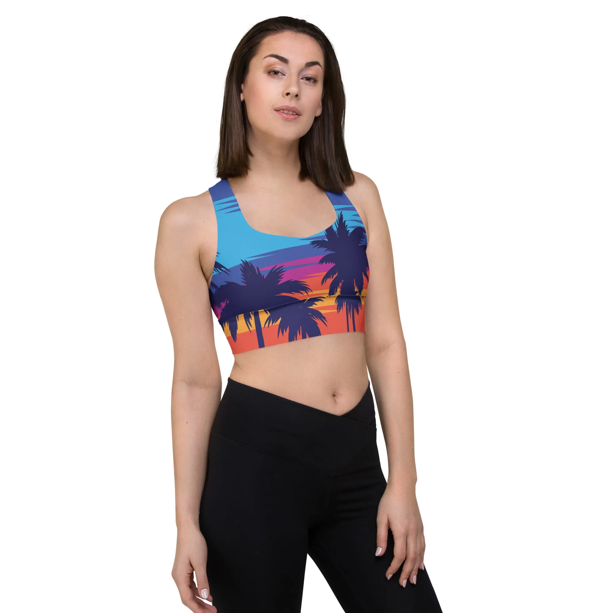 Women's Palm Trees x Sunsets Sports Bra