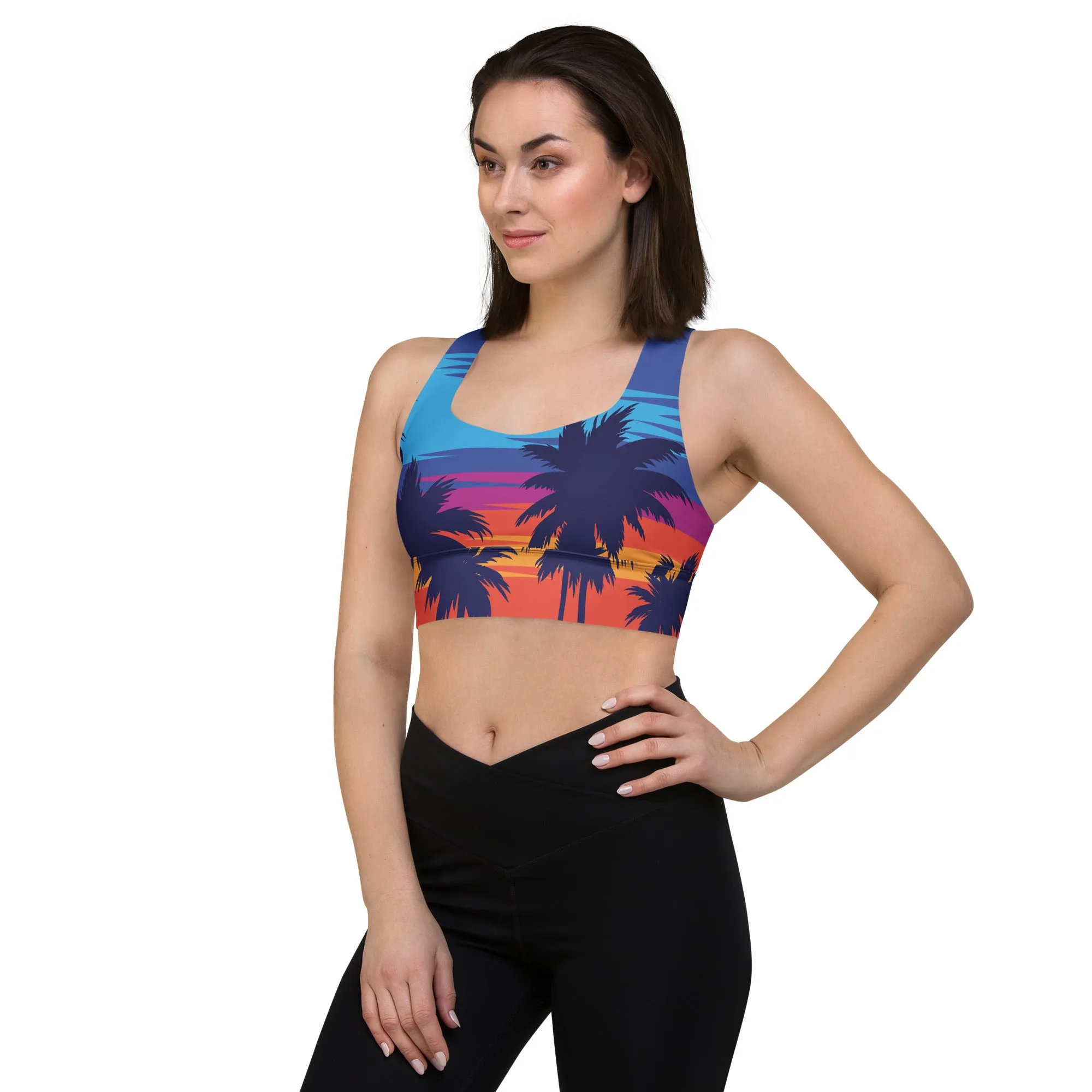 Women's Palm Trees x Sunsets Sports Bra