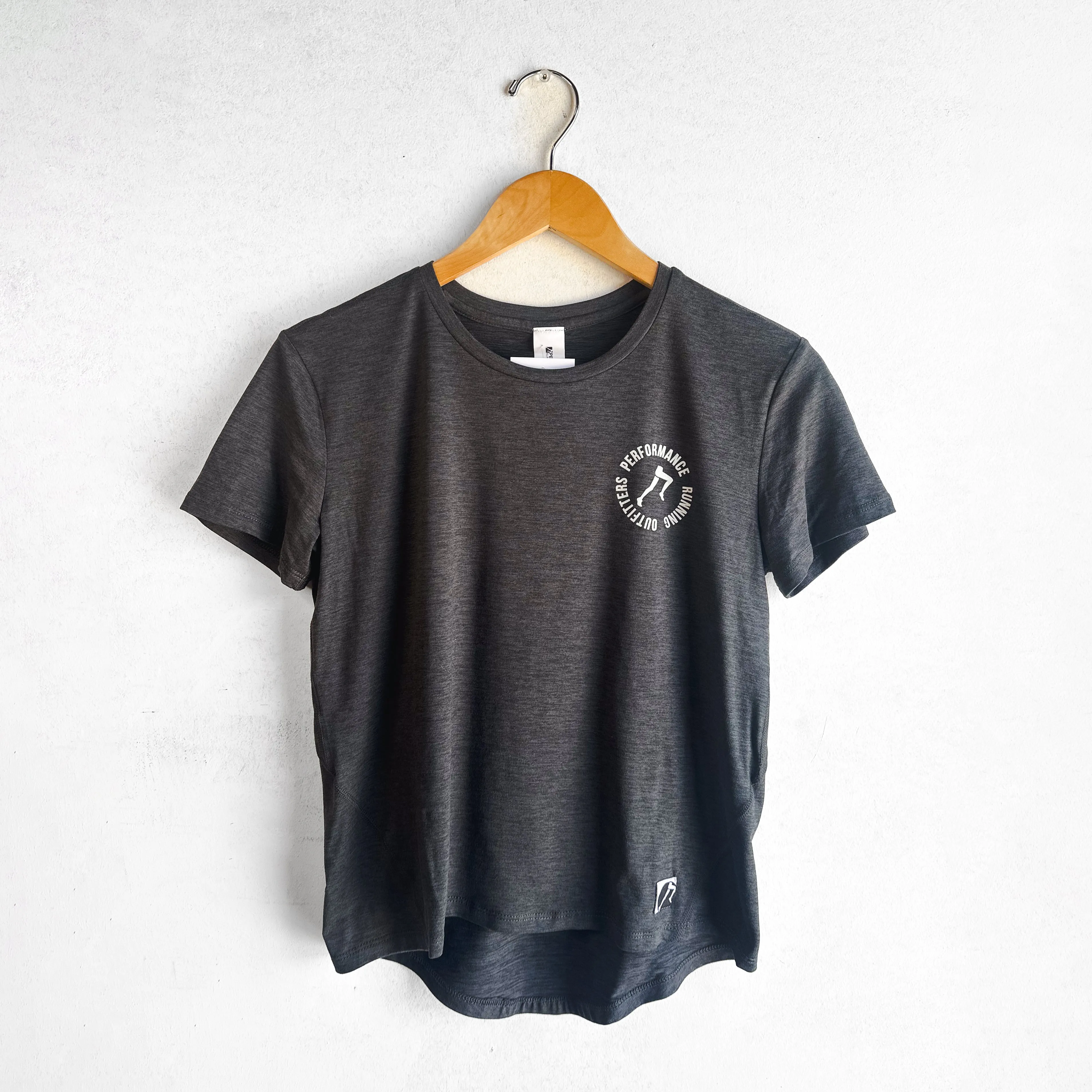 WOMEN'S PRO LOGO SHORT SLEEVE - HEATHER BLACK