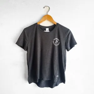 WOMEN'S PRO LOGO SHORT SLEEVE - HEATHER BLACK