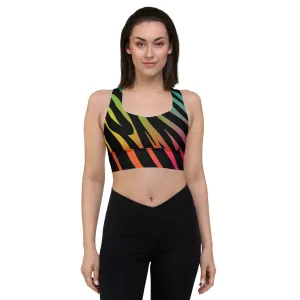 Women's Rainbow Zebra Sports Bra