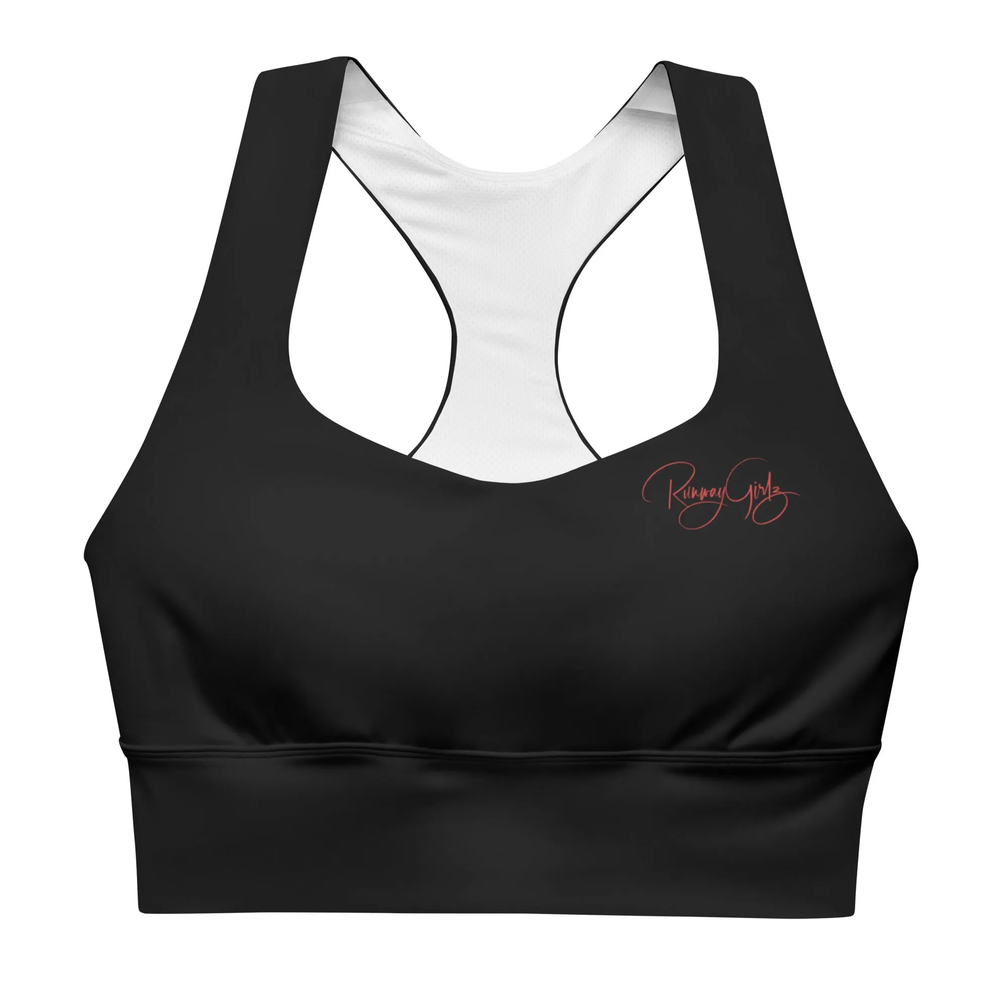 Women's Runway Girlz Sports Bra (Black/Red)